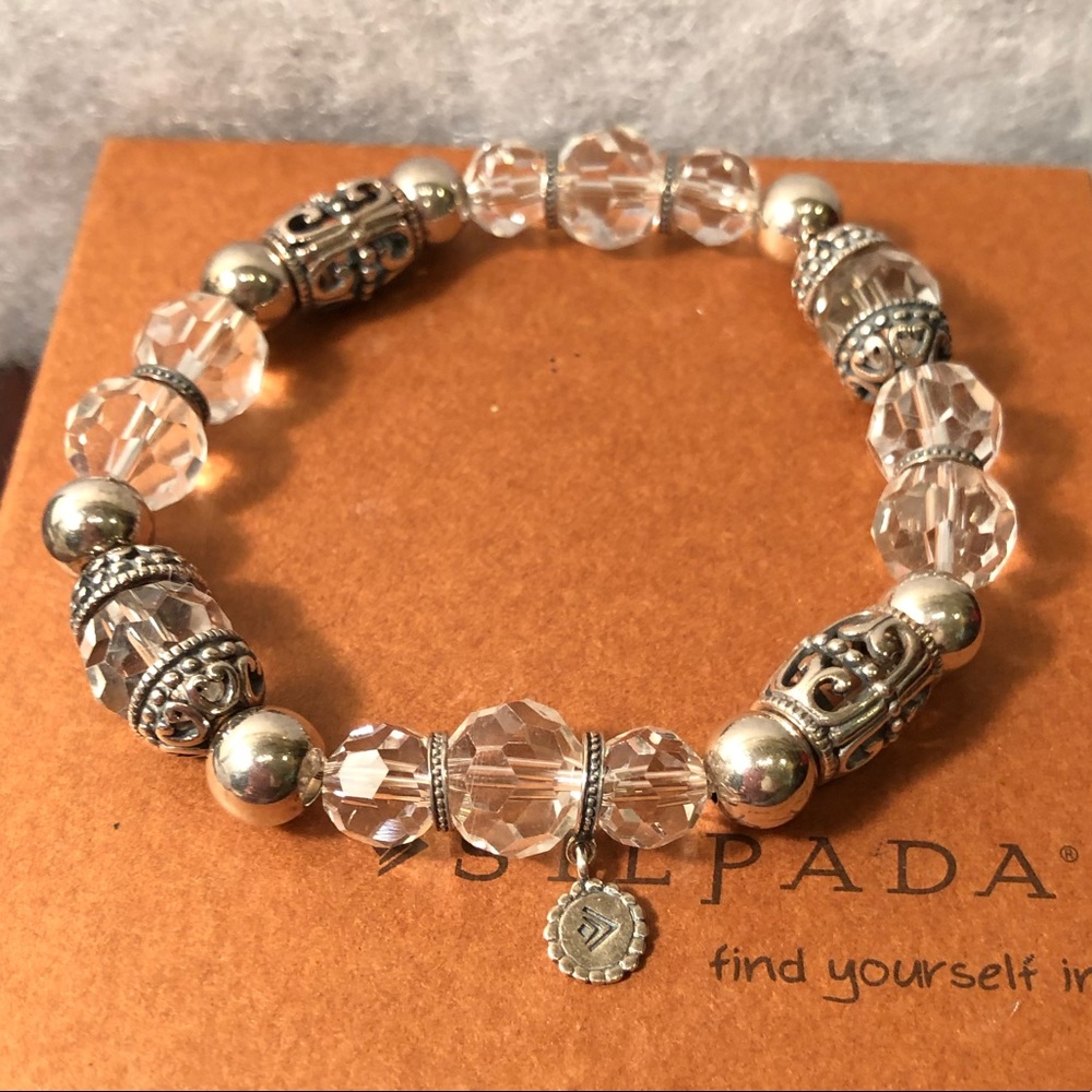 Silpada Glass Bead Sterling Silver Bracelet B2413 - Picture 10 of 15